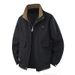 Men's Jacket With Cotton, Thickened Warm And Comfortable Stand-up Collar Color Matching Jacket_viptrois.com