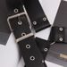 2019 new style European and American style niche design concave shape PU leather buckle outer straps trendy unisex_viptrois.com