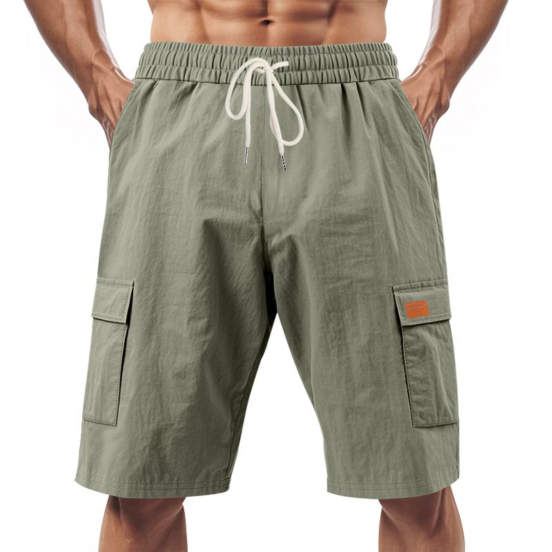 Men's Clothing Men's Linen Shorts Casual Loose Workwear Multi Pocket Squat Jogging Beach Style Summer For Formal & Casual_viptrois.com