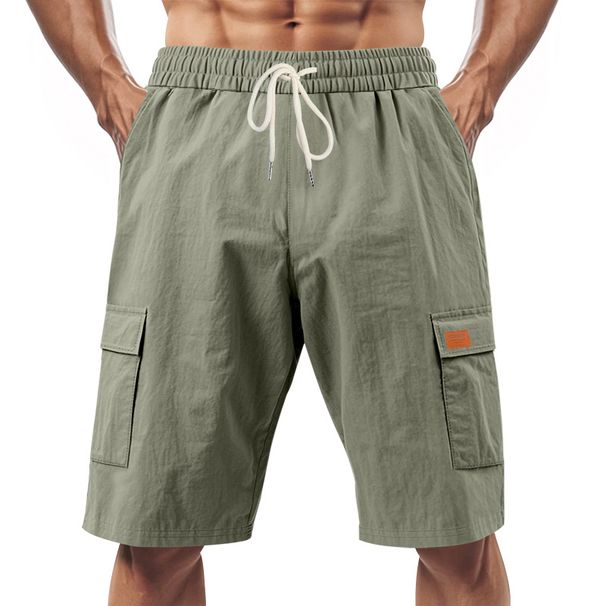 Men's Clothing Men's Linen Shorts Casual Loose Workwear Multi Pocket Squat Jogging Beach Style Summer For Formal & Casual_viptrois.com