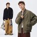Men's Clothing Men's Distressed Color Baseball Jacket – Oversized Workwear Style, Breathable Polyester, Zip-Up Casual Coat (Black/Army Green/Gray)_viptrois.com