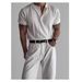 Henry Collar Slim Fit Knitted Short Sleeved T Shirt For Men 2025 Summer New Style Light Mature Style Business Commuting All Match T Shirt_viptrois.com
