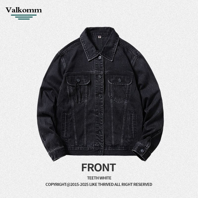 Men's Clothing Retro Style Blue Denim Jacket Men's Tops Spring And Autumn New Loose High End Coat Denim Jacket Men_viptrois.com