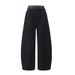 Men's Clothing Men's European And American Trendy Design Niche Loose Wide Leg Pants Double Waist Plaid Splicing Two Piece Casual Trousers_viptrois.com