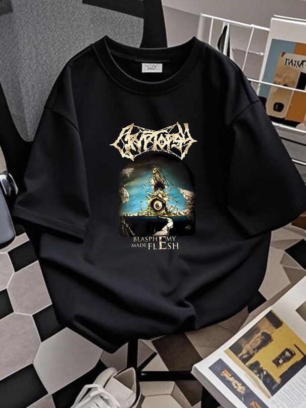 cryptopsy Blasphemy Made Flesh T Shirt Summer Graphic Comfortable Unisex Soft Casual Streetwear Designer Clothes Fashion Stylish Homme_viptrois.com