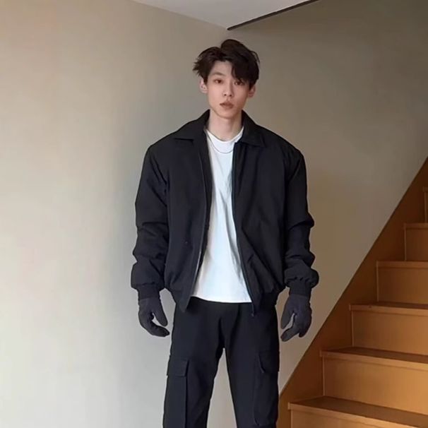 Spring Pilot Waterproof Jacket, Men's Loose 2025 New Style, Rascal And Handsome Jacket, Work Clothes, Short Baseball Jacket_viptrois.com