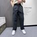 Men's Quick Drying Lightweight Cargo Pants Stylish Pocket Casual Drawstring Straight Leg Loose Fit Spring Arrival_viptrois.com