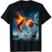 Camisetas Gráficas Algodón, Regalos Para Hombres, Camisetas Casuales Manga Corta, Camarón Sumergiéndose En Un Tiburón,_viptrois.com