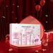 Sakura Skin Care Set, Skincare Gift With Serum, Cleanser, Essence Toner, Eye Cream, Tie, Hair Clip, Facial Cleansing_viptrois.com