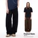 Men's Clothing Loose Fitting Wide Leg Minimalist Cleanfit Casual Pants For Men - Relaxed Wide-Leg Denim Jeans With Belt, Straight Cut, Unisex Style_viptrois.com