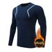 Men's Thermal Compression Base Layer – Fleece-Lined Long Sleeve Workout Shirt For Running, Gym & Outdoor Sports (XS-XXL EU/US Sizing) Black/Navy/Grey_viptrois.com