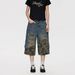 Loom European And Hip-Hop American Retro Cool Patchwork Jeans Men Street Style Personality Versatile Casual Camouflage_viptrois.com