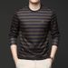 2025 Spring Men's Long Fashion Trend Autumn New Round Neck Versatile Short Sleeve Sweatshirt Base Shirt_viptrois.com