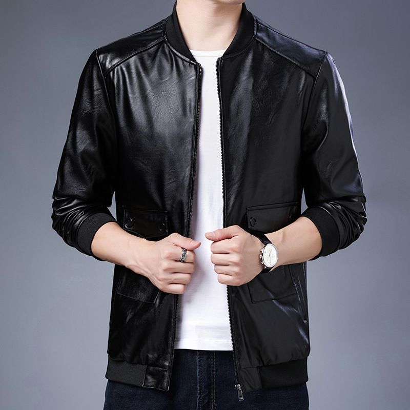 New Men's Jacket Handsome Japanese Stand-up Collar Autumn And Winter Warm Locomotive Suit Youth Coat_viptrois.com