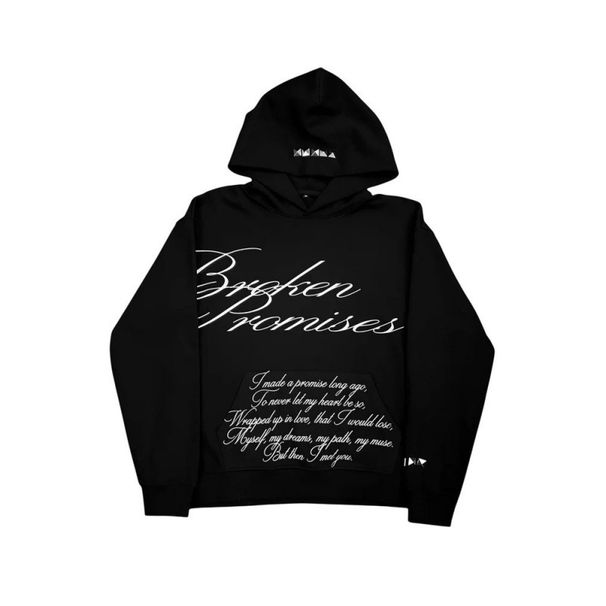 Streetwear Unisex Hoodie – Oversized Graphic Print Pullover With Bold Lettering (Black/White, S-5XL)_viptrois.com