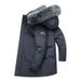 Winter Mid To Long Style Trendy Brand Big Fur Collar Hooded Jacket For Couples Loose White Duck Down Coat_viptrois.com