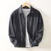 Men's Clothing Solid Color Long Sleeved Shirt Retro Loose Casual Pocket Baseball Jacket_viptrois.com