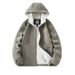 Men's Clothing Thickened Double-Layer Fleece Hooded Jacket - Winter Warm Pullover For Cold Weather (Navy, Khaki, Gray, Black, China Red) - XS To 3XL_viptrois.com