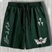 Unisex Casual Shorts Trendy Summer Street Style Loose Fit Angel Cross Print Men's Clothing Bottoms_viptrois.com