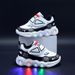 New Spring And Autumn Children's Sports Shoes Leather Car LED Light Up Children's Shoes 1 6 Years Old Boys Sports Casual Shoes_viptrois.com