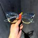 New Personalized Cat Eye Handmade Gravel Glasses Female Trendy Decorative Sunglasses Big Face Slimming Flat Glasses Net Celebrity_viptrois.com