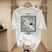 Men's Clothing New Summer Short Sleeved T Shirt For Men, Creative Geometric Print Short Sleeved Youth Trend, Versatile, Casual And Loose Bottoming_viptrois.com
