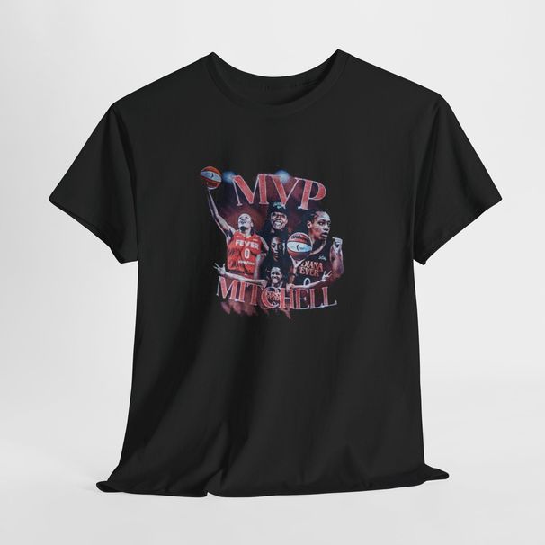 Caitlin Clark Wearing Kelsey Mitchell For MVP Shirt Unisex Heavy Cotton._viptrois.com