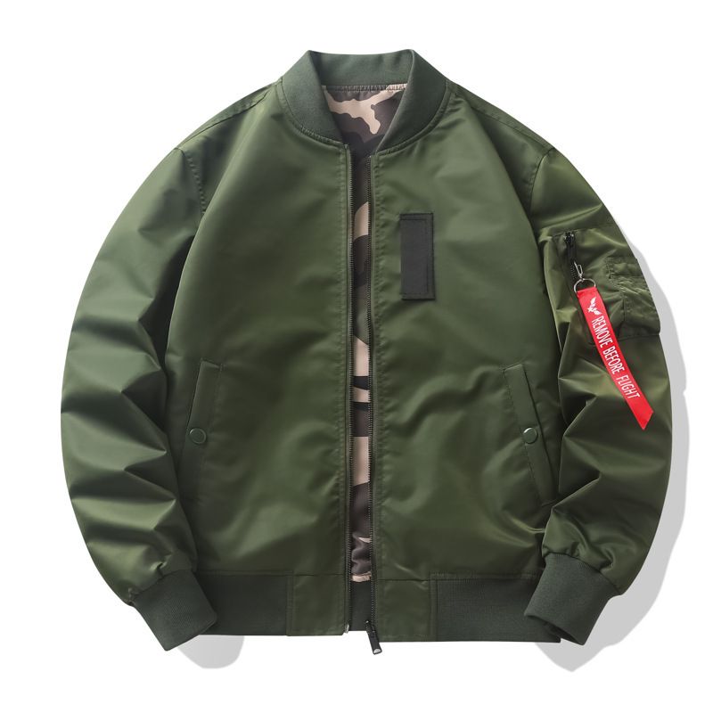 Men's Clothing Double Sided Camouflage Spring And Autumn New Air Force Ma1 Pilot Jacket Men's Baseball Jacket Coat Workwear Trend Long Sleeve_viptrois.com