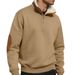 Men's Clothing Men's Retro Stand Collar Zip-Up Sweatshirt - Vintage-Inspired Long Sleeve Casual Top_viptrois.com
