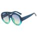 Women's Sunglasses Oversized Frame Toad Shaped Sunglasses Double Beam Double Beam Fashion Contrast Color Sunglasses Ins Net Celebrity Sunglasses_viptrois.com