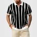 Unbeatable Quality Men's Summer Short Sleeved Polo Shirt Men's Korean Version Striped Zipper Knitted Lapel_viptrois.com