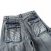 Post-Industrial Distressed Washed Workwear Jeans For Men With Design Sense, Heavy-Duty Split And Spliced Wide-Leg_viptrois.com
