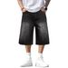 Summer Versatile Men's Jeans Wide Leg Straight Leg Comfortable Cool Commuting Shorts 5 Point Pants_viptrois.com