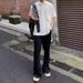 Men's Clothing Knitted Short Sleeved Textured Short Sleeved Men's And Women's Polo Shirts Trendy Summer Loose Lapel High Street Breathable Tops_viptrois.com