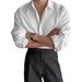 Men's Clothing Ribbed Texture Long Sleeved Shirt For Men Casual Business Shirt With Drape And Mature Style All Match Top_viptrois.com
