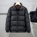 Luxury Black & Gold Hooded Puffer Jacket – Thickened Polyester Blend – Trendy Oversized Coat For Autumn & Winter_viptrois.com