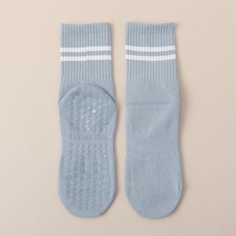 Yoga Socks Women's Mid Tube Socks Non Slip Silicone Indoor Fitness Floor Socks Pilates Women's Sports Socks_viptrois.com