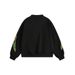 Plant Flower Embroidery Stand Collar Cardigan Sweatshirt Spring Autumn Loose Casual Men's Jacket Vibe Trendy Brand_viptrois.com