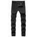 Men's Clothing Men's White Jeans Version Style Summer Thin Slim Fit Stretch Trousers For Formal & Casual Heavyweight(Belt Not Included)_viptrois.com