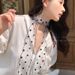 2025 New Organza Polka Dot Long For Women Summer Transparent Lightweight Atmosphere Versatile Ribbon Scarf_viptrois.com