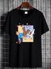 Vintage 90s Funny Tin Comic Series T Shirt XL 23x29 Cartoon Adventure Hergé Unisex Summer Stretched Homme Slightly Breathable Soft Casual_viptrois.com