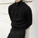 Pure American Retro Era Half-Zip Stand Pullover Half High Collar Red Edge Casual Men's Long Sleeve Knitted Sweater Trendy_viptrois.com