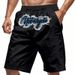 Hip Hop Summer Men's Embroidered Thin Linen Breathable Beach Sports Casual Loose Shorts_viptrois.com