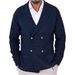 Men's Clothing Men's New Knitted Sweater Cardigan Long Sleeve Lapel Pocket Sweater Men's Casual Winter Sweater_viptrois.com