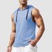 Men's Quick Drying Breathable Mesh Sleeveless Hooded Sports Vest Summer Thin Running Basketball Training Fitness Vest_viptrois.com