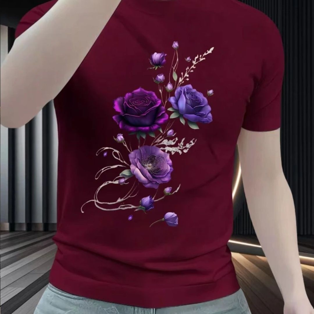 New Versatile Trendy For Men With Loose Short Sleeves High Street Design, Made Of Pure Cotton Stylish Half Sleeved Top_viptrois.com