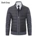 1 Autumn Winter New Cardigan Foreign Trade Knitted Sweater Stand Collar Fleece Lined Thickened Men's Jacket_viptrois.com