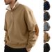 European And American Cross-Border New Rero Sand Collar Half-Zip Men's Long Sleeve Casual Spors_viptrois.com