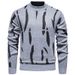 "Men's Fleece-Lined Print Sweater – Winter-Ready Semi-Turtleneck Pullover With Relaxed Fit (M-4XL, 4 Neutral Tones)"_viptrois.com