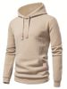 Men's Waffle Jacquard Hoodie - Breathable Long Sleeve Pullover With Drop Shoulder, Casual Streetwear Sweatshirt For Gym & Daily Wear_viptrois.com